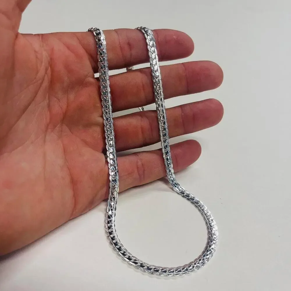 Y2k vintage silver flat chain